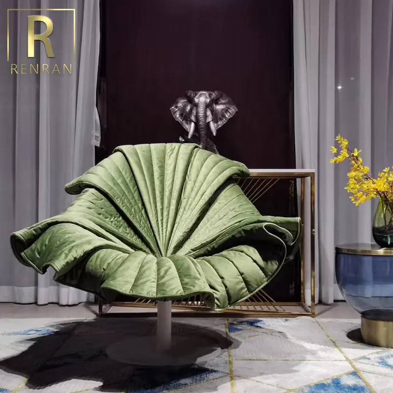 현대 외관 원형 홈 가구 소파 포옹 의자 프랑스 악센트 의자 럭셔리 독점 꽃 레저 의자