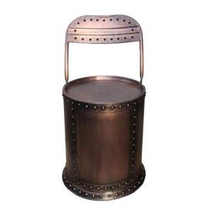 Silla de comedor de hierro Chapado en cobre antiguo diseño indio Industrial muebles plegables para el hogar o el Hotel Material de Metal duradero - Product Image 1