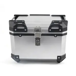 Universal 35L Bike Luggage Aluminum Side Luggage Pannier Top Case Motor Trunk Box Motorcycle Tail Boxes