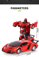 Coche de Control Remoto con Deformación de un Solo Botón, Modelo de Robot, Juguete para Niños, Regalo, Coche de Control Remoto para Niños
