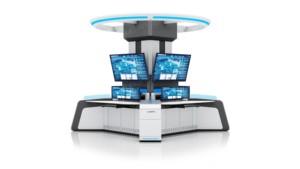 Console de commande intelligente Light Ring, système d'affichage multi-écrans réglable en hauteur, contrôle intégré WB-ZKD-08, ergonomique et modulaire - Product Image 6