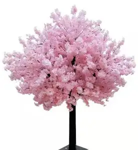 Simulación de árbol artificial de flor de cerezo de tela realista de árbol natural para decoraciones navideñas de interior y exterior