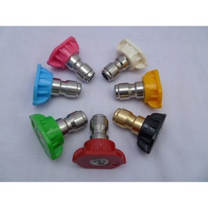 Buse à eau haute pression en forme d'éventail à 7 couleurs, 0/15/25/40 degrés, raccord rapide 1/4 pour nettoyeurs haute pression de lavage de voiture - Product Image 1