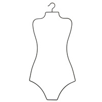 Cintre pour maillot de bain en fil métallique pour femme Cintre chromé pour maillot de bain Cintres dorés durables pour maillot de bain