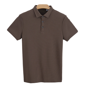 Casual da uomo estivo per Polo traspirante a maniche corte tessuto a maglia con decorazione a bottone stampa solida all'ingrosso Casual W - Product Image 1