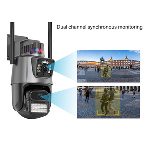 Ống kính kép 1080p Giám sát ngoài trời icsee <span class=keywords><strong>Internet</strong></span> mạng HD video Wifi máy ảnh tùy chỉnh - Product Image 6