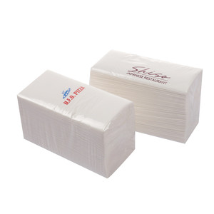 Serviettes de table 1/4 plis écologiques personnalisées Serviettes en <span class=keywords><strong>papier</strong></span> imprimées en pâte vierge Qualité de <span class=keywords><strong>restaurant</strong></span> 2 plis avec logo imprimé - Product Image 1