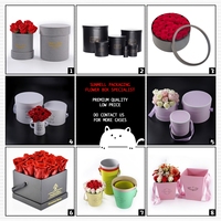 Boîte d'emballage de fleurs en carton rectangulaire de luxe, boîte cadeau pour une seule rose, boîte en papier avec fenêtre transparente