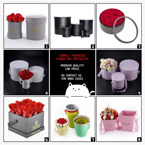 Boîte d'emballage de fleurs en carton rectangulaire de luxe, boîte cadeau pour une seule rose, boîte en papier avec fenêtre transparente - Product Image 6
