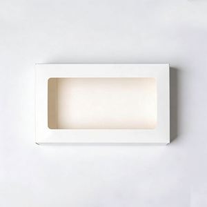 Embossed Window Shawl Scarf White <b>Card</b> <b>Box</b> with Free Design Textured Display Packaging for Fashion Accessories and Gifts - Product Image 2