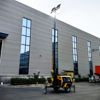Tour d'éclairage mobile portable personnalisée 8KW 10KW, générateur solaire diesel d'urgence à LED avec remorque pour l'ingénierie