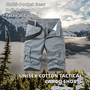 Pantalones Cortos Cargo Tácticos de Trabajo para Hombre, Unisex, 100% Algodón, Otoño, Estilo Casual, Multibolsillos, Talla Grande, Transpirables, Estampados, para Adultos - Product Image 2