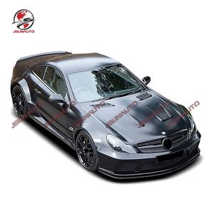Capot de capot de moteur en Fiber de carbone pour mercedes-benz SL500 SL63 série noire pour R230 <span class=keywords><strong>SL</strong></span> Class - Product Image 2