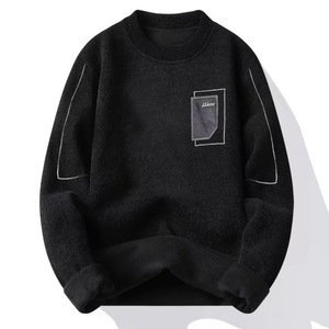 Nuevo diseño, sudadera Premium para hombre, suéter de invierno de punto antiarrugas con patrón de cuadros de letras, ropa de invierno cálida con cuello redondo - Product Image 4