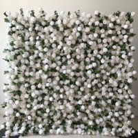Handgemaakte realistische zijden roos kunstbloemen wandpaneel geparfumeerde bloemenachtergrond voor bruiloft hotel podium feest evenement decoratie