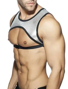 JOCKMAIL Fashion Men's Underwear Sexy Gay Harness male tight tank top homosexual love Club Party Body Bondage Vest