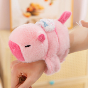 Custom Super Soft Plush Capybara Pig <strong>Hand</strong> <strong>Clapping</strong> Ring Animal <strong>Toy</strong> with PP Cotton Filling for Interactive Stress Relief - Product Image 2