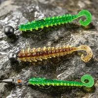 Leurre souple de pêche Spinpoler Centipede 11,5 cm, leurre coulant à queue frisée pour la pêche au brochet, au bar, au brochet d'eau douce et aux autres poissons d'eau douce