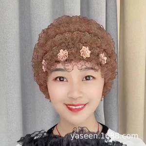 Nouveau design 2022 – Voile musulman européen et américain en dentelle pour femme, chapeau en velours - Product Image 6