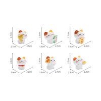 Figurine de chat porte-bonheur miniature en plastique, décoration de gâteau, décoration de paysages pour pot de plantes de bureau, collection de boîtes mystères, cadeau