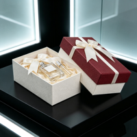 Boîte de parfum à la lavande avec flacon de parfum, design teinte violette, coffret cadeau parfumé, emballage cadeau en gros, fabrication sur mesure