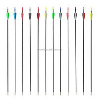 Flèches en fibre de verre HT HUANTU pour tir à l'arc, longueur personnalisée 18-35 pouces, spine 400-1500, vente en gros OEM, ID 4.2/5.2/6.2mm