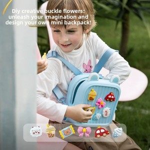 <b>Children</b> Travel <b>Backpack</b> with Ridge Protection Waterproof 13 Inches Unisex for Kindergarten & Student Use Cute DIY Charms - Product Image 4