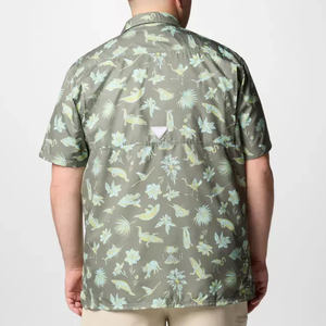 Camisa de pesca con botones, de alta gama, con protección UV extra grande, con temática indígena, bordado campestre, estilo hoodie. - Product Image 2