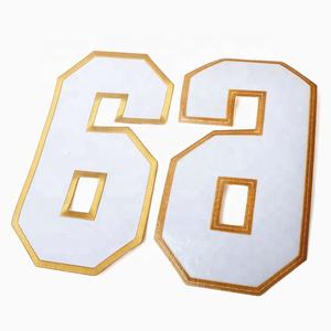 Нашивки для одежды, оптовая продажа, дешевая ткань, аппаратная вышивка, значки с номером для спортивной одежды - Product Image 5