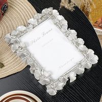 Cadre photo de mariage de bureau en résine de feuilles d'or de style européen Décoration élégante pour les cérémonies de mariage