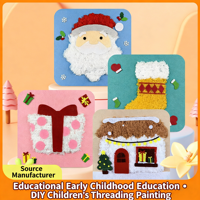 Kit de couture DIY de Noël le plus vendu pour enfants, pack de matériaux pour sapin de Noël en feutre, cadeau artisanal fait main pour les fêtes
