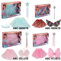 LK Toys Jeu de Rôle Jupe Baguette Étoile Ailes Colorées Noël Halloween Cosplay Costume Tissu Décors Aile d'Ange