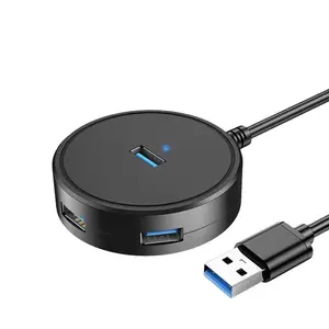라운드 데스크탑 USB 허브 3 0 어댑터 스플리터 고속 USB3.0 도킹 스테이션 노트북 맥북 전화 태블릿 컴퓨터 사무실