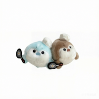 Schattig schattig chef-kok zeeotter knuffel mascotte zeeleeuw tas charme sleutelhanger gevulde pop oceaan thema verjaardag op maat gemaakt super