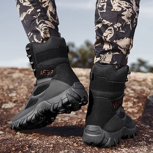 <span class=keywords><strong>Scarpe</strong></span> da <span class=keywords><strong>Trekking</strong></span> Alte con Suola in Gomma Resistente, Stivali Neri da <span class=keywords><strong>Uomo</strong></span> per Outdoor e Tattici, con Zip - Product Image 3