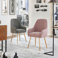 Fauteuil en velours pour salle à manger, pieds en métal doré, design moderne convertible, utilisation pour bureau, chambre, hôtel, garantie de 3 ans