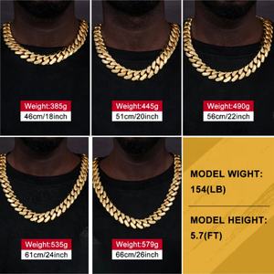 Collar de Cadena Cubana Miami Sólida Chapada en Oro de 14K, 18K, 24K de Lujo para Hombre, Joyería Hip Hop al por Mayor en Inventario de EE. UU. - Product Image 6