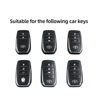 Funda y Cadena para Llaves de Toyota de Aleación de Zinc de Lujo, Resistente a Arañazos, Compatible con Venza, RAV4 Prime, Sienna, Land Cruiser 2021-2022