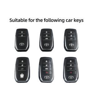 Housse et étui de clé de voiture Toyota en alliage de zinc de luxe, résistant aux rayures, compatible avec Venza RAV4 Prime Sienna Land Cruiser 2021-2022 - Product Image 2