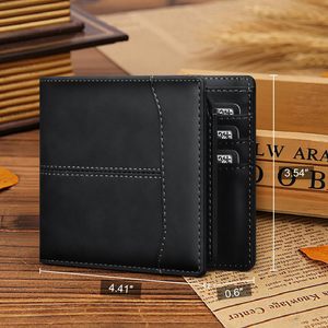Cartera de Cuero con Múltiples Ranuras para Tarjetas, Protección RFID, Diseño Compacto para Hombre de Negocios, Cuero Genuino Negro, 4 Pulgadas - Product Image 4