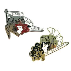 Broche esmaltado de imitación de Reina Horsewoman, insignia de Metal femenina independiente feminista, mochila para novias, ropa, insignia de tela, Pin - Product Image 2