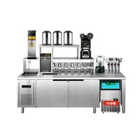 Table de travail réfrigérée en acier inoxydable pour salon de thé, équipement professionnel de qualité à prix équitable, console de bar à eau