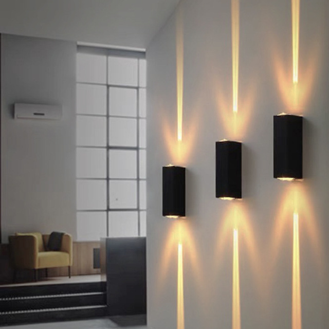 Modern Simple IP65 Rated LED Wall Lamp Outdoor Use Waterproof AC Power Flood Lights Corridor Staircase Bed Walls Hotels 6000K