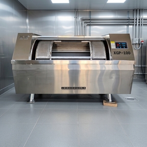 Lavadora Industrial Horizontal de 100 kg, 380V Trifásica, con Vapor y Extractor, para Hoteles, Hospitales y Lavanderías - Product Image 1