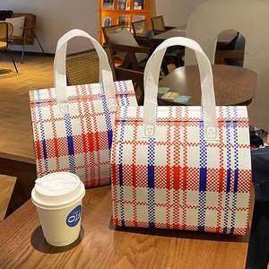 Bolsas Desechables Reciclables de PP No Tejido para Llevar Comida, con Asas, Personalizadas, Duraderas, Aisladas, para Sándwiches, Pasteles, Calientes/Fríos - Product Image 1