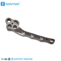 Plaque de blocage TPLO TOOLMED 3,5 mm en titane, implant orthopédique certifié CE pour le plateau tibial en chirurgie vétérinaire