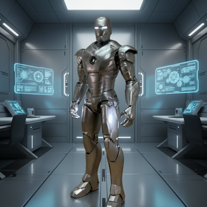 Nouvelle sculpture de <span class=keywords><strong>héros</strong></span> Marvel Iron Man en verre et acier, émail doux personnalisé, décoration de vacances, cadeau, personnages de film, grand <span class=keywords><strong>robot</strong></span> - Product Image 1