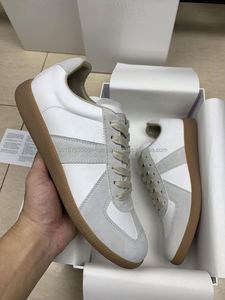 Chaussures de marche unisexes en <span class=keywords><strong>cuir</strong></span> véritable de marque de créateur, baskets décontractées à lacets, patchwork noir, semelle en caoutchouc confortable - Product Image 3