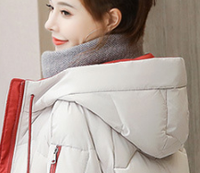 AIMINYZ 2023 Nouveau Manteau d'hiver long et amovible à imprimé décontracté avec capuche, coupe ajustée, grand chapeau, doublure en coton pour femmes