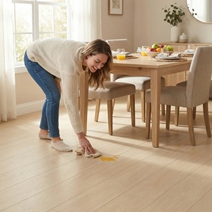 Plancher stratifié imperméable 10 mm AC4 avec noyau HDF |   Installation par système <span class=keywords><strong>de</strong></span> verrouillage à clic |   Vente en gros directe d'usine OEM - Product Image 3
